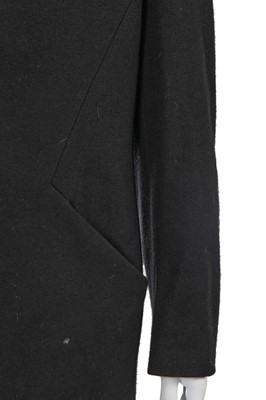Lot 26 - An Alexander McQueen black Melton wool coat, probably 'Joan' collection Autumn-Winter 1998-99