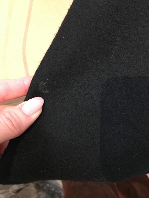 Lot 26 - An Alexander McQueen black Melton wool coat, probably 'Joan' collection Autumn-Winter 1998-99