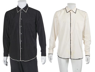 Lot 127 - A group of Issey Miyake by Naoki Takizawa men's striped suits and shirts, Spring-Summer 2006