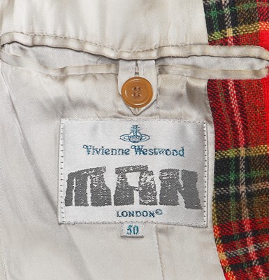 Lot 82 - A Vivienne Westwood men's tartan tweed blazer and waistcoat, circa 1997