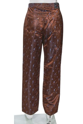 Lot 115 - A Jean Paul Gaultier skull and crossbones damask satin ensemble, 'Mad Max/Riders and Horsemen of Modern Times' collection, Autumn-Winter 1995-96