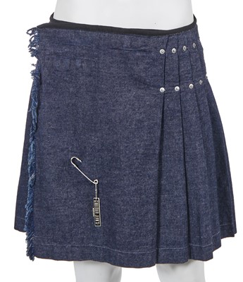 Lot 110 - A Jean Paul Gaultier denim kilt, ‘Les Tatouages/La Brute et le Raffiné’ collection, Spring-Summer 1994
