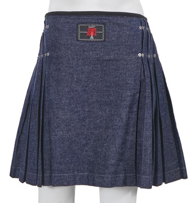Lot 110 - A Jean Paul Gaultier denim kilt, ‘Les Tatouages/La Brute et le Raffiné’ collection, Spring-Summer 1994
