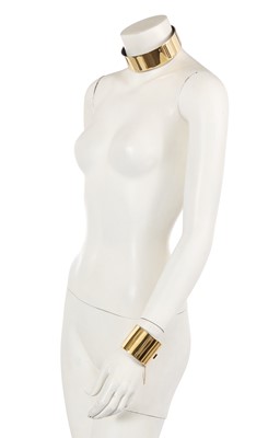 Lot 256 - A Céline by Phoebe Philo gold-tone collar and cuff, Resort 2011
