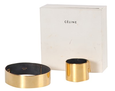 Lot 256 - A Céline by Phoebe Philo gold-tone collar and cuff, Resort 2011