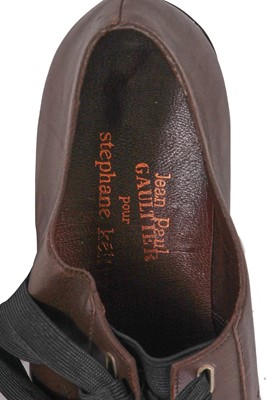 Lot 106 - A Jean Paul Gaultier men's grey wool suit ensemble and shoes, circa 1990