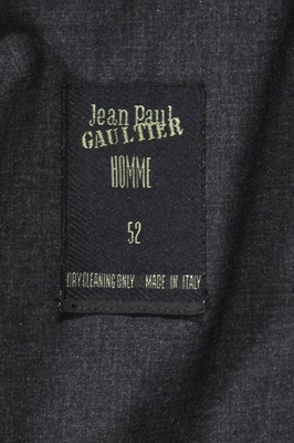 Lot 106 - A Jean Paul Gaultier men's grey wool suit ensemble and shoes, circa 1990