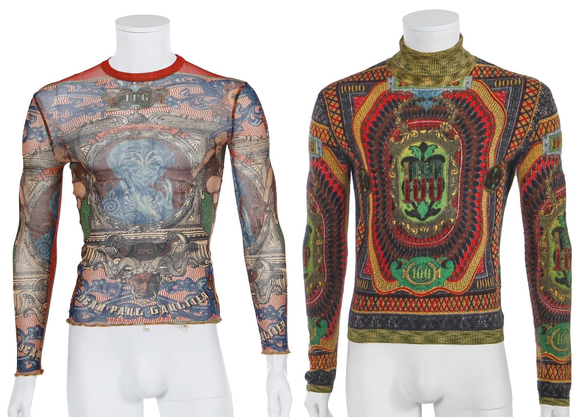 Lot 111 - Two Jean Paul Gaultier printed tops, circa 1994