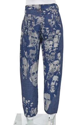 Lot 108 - A pair of Jean Paul Gaultier men's denim trousers, ‘Les Andro-jean's’ collection, Spring-Summer 1993