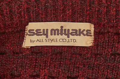 Lot 444 - An Issey Miyake maroon wool jumper/dress, circa 1980