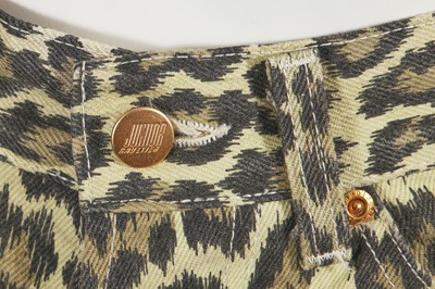 Lot 568 - A Jean Paul Gaultier leopard-printed denim ensemble, ‘Around the World in 168 Outfits’ collection, Spring-Summer 1989