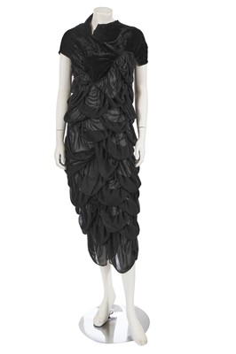 Lot 406 - A Comme des Garçons black velvet and tulle dress, 'Tomorrow's Black' Spring-Summer 2009