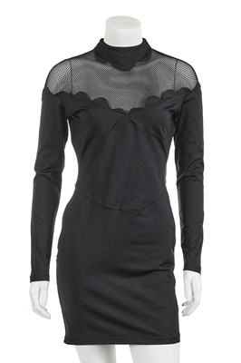 Lot 625 - A Thierry Mugler black lycra and net dress, 1987-1993