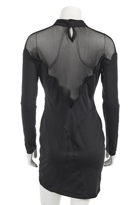 Lot 625 - A Thierry Mugler black lycra and net dress, 1987-1993