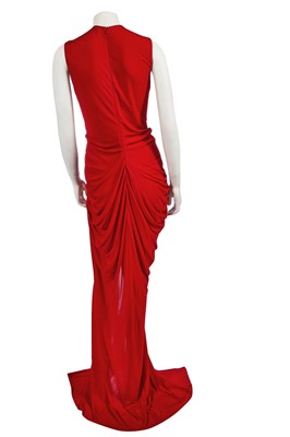 Lot 316 - An Alexander McQueen by Sarah Burton red jersey gown, 2012