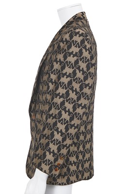 Lot 88 - A Jean Paul Gaultier men's woven silk 'Pegasus' blazer, ‘Un hiver homme’ collection, Autumn-Winter 1984-85