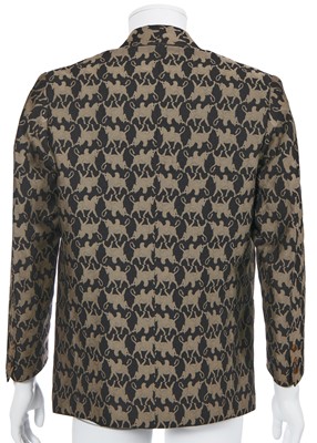 Lot 88 - A Jean Paul Gaultier men's woven silk 'Pegasus' blazer, ‘Un hiver homme’ collection, Autumn-Winter 1984-85