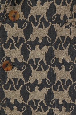 Lot 88 - A Jean Paul Gaultier men's woven silk 'Pegasus' blazer, ‘Un hiver homme’ collection, Autumn-Winter 1984-85