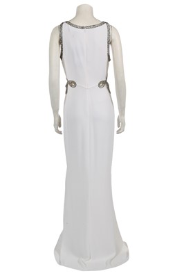 Lot 321 - A Roberto Cavalli by Peter Dundas white crêpe sheath dress, circa 2017