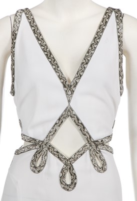 Lot 321 - A Roberto Cavalli by Peter Dundas white crêpe sheath dress, circa 2017