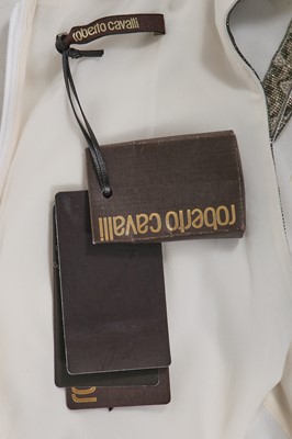 Lot 321 - A Roberto Cavalli by Peter Dundas white crêpe sheath dress, circa 2017