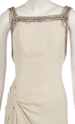 Lot 371 - A Roberto Cavalli embellished cream satin-backed-crêpe dress, 2000s