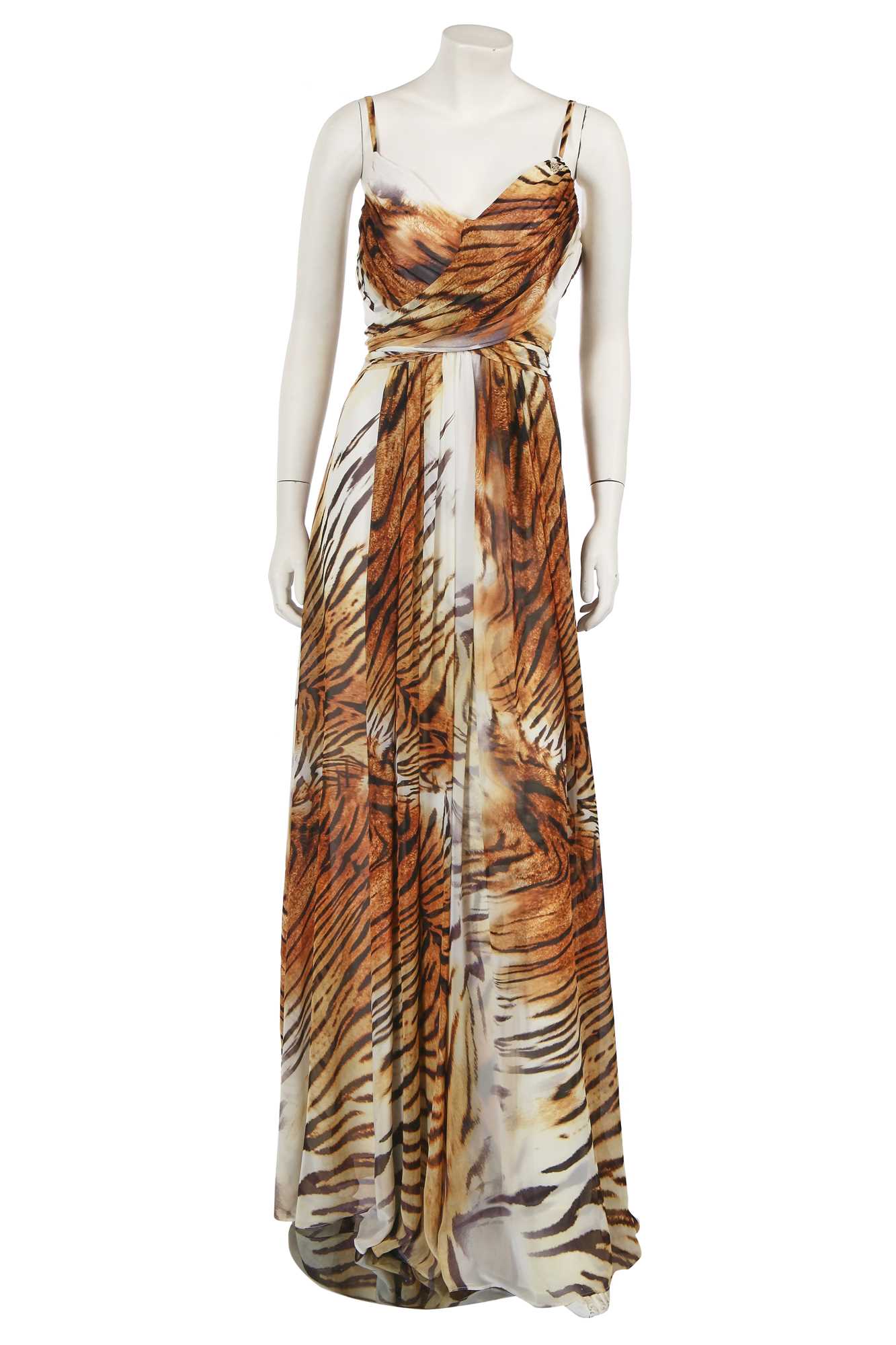 Lot 323 - A Roberto Cavalli tiger print crêpe dress, circa 2014