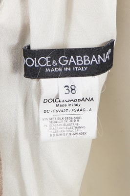 Lot 334 - A Dolce & Gabbana black and white leopard print silk satin evening dress, 2011