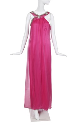 Lot 147 - A Christian Dior by John Galliano fuchsia chiffon and satin evening dress, Cruise 2008