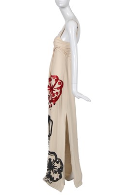 Lot 154 - A John Galliano cream satin-backed crêpe evening dress, 'The Work of Fabergé as Seen Through the Eyes of Jeff Koons' collection, Spring-Summer 2007
