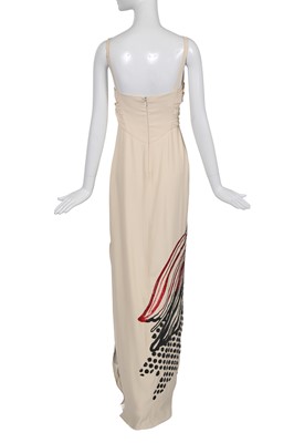 Lot 154 - A John Galliano cream satin-backed crêpe evening dress, 'The Work of Fabergé as Seen Through the Eyes of Jeff Koons' collection, Spring-Summer 2007