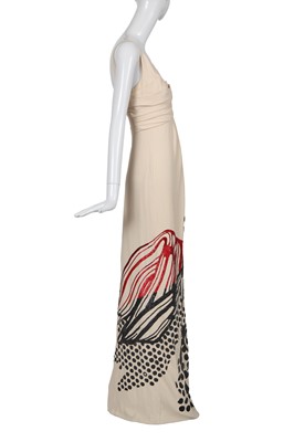 Lot 154 - A John Galliano cream satin-backed crêpe evening dress, 'The Work of Fabergé as Seen Through the Eyes of Jeff Koons' collection, Spring-Summer 2007
