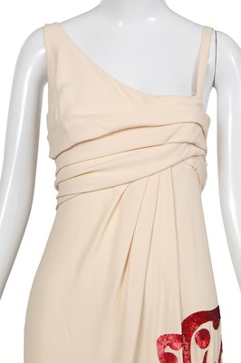 Lot 154 - A John Galliano cream satin-backed crêpe evening dress, 'The Work of Fabergé as Seen Through the Eyes of Jeff Koons' collection, Spring-Summer 2007