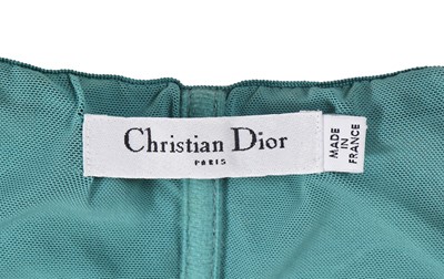 Lot 357 - A Christian Dior by John Galliano teal satin cocktail dress, circa 2008