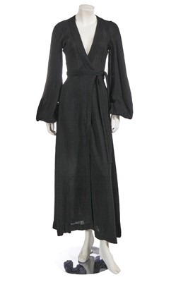 Lot 652 - An Ossie Clark black moss crêpe 'Cuddly' dress, early 1970s