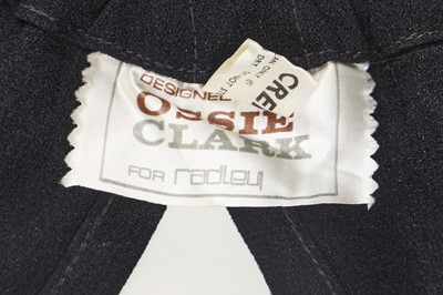 Lot 656 - An Ossie Clark/Celia Birtwell black and red moss crêpe dress, circa 1972