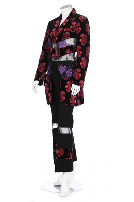 Lot 165 - A Comme des Garçons floral printed velvet suit,...
