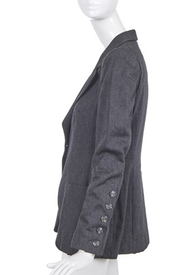 Lot 209 - A Maison Martin Margiela grey self-striped wool blazer, probably Autumn-Winter 1989-90