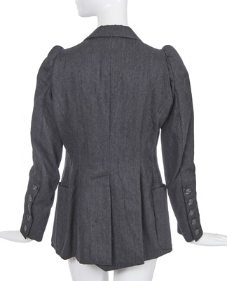 Lot 209 - A Maison Martin Margiela grey self-striped wool blazer, probably Autumn-Winter 1989-90