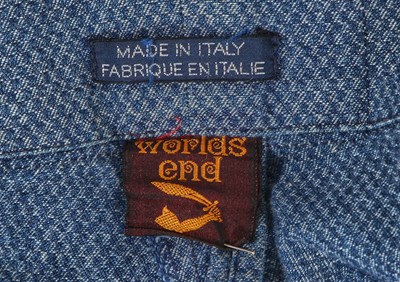 Lot 62 - A pair of Westwood/McLaren blue piqué cotton bondage trousers, 'Hypnos' collection, Spring-Summer 1984