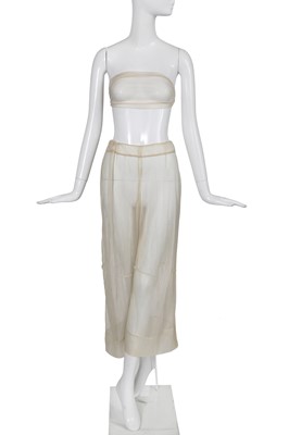 Lot 213 - A Maison Martin Margiela ivory nylon mesh ensemble, Spring-Summer 1990