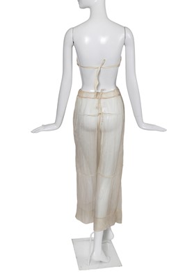 Lot 213 - A Maison Martin Margiela ivory nylon mesh ensemble, Spring-Summer 1990