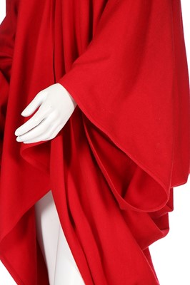 Lot 166 - An Issey Miyake red wool cocoon coat,...
