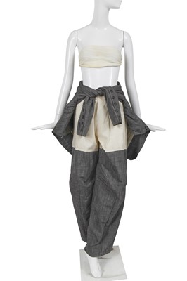 Lot 211 - A rare Maison Martin Margiela grey wool ensemble, probably the showpiece, Spring-Summer 1990