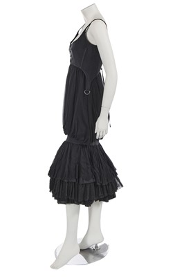 Lot 380 - An Alexander McQueen black cotton and chiffon ensemble, 'It's Only a Game' collection, Spring-Summer 2005