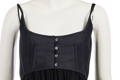 Lot 380 - An Alexander McQueen black cotton and chiffon ensemble, 'It's Only a Game' collection, Spring-Summer 2005