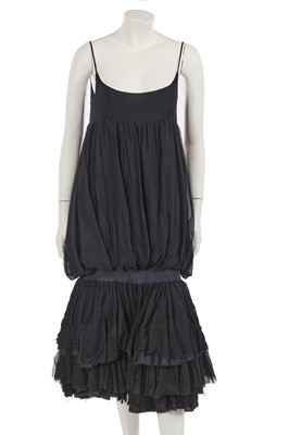 Lot 380 - An Alexander McQueen black cotton and chiffon ensemble, 'It's Only a Game' collection, Spring-Summer 2005