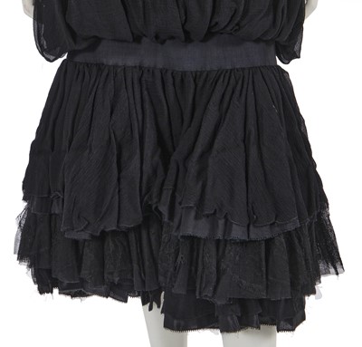 Lot 380 - An Alexander McQueen black cotton and chiffon ensemble, 'It's Only a Game' collection, Spring-Summer 2005