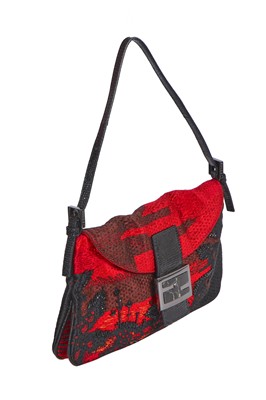 Lot 260 - A Fendi by Karl Lagerfeld embroidered baguette bag, early 2000s