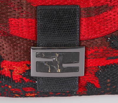 Lot 260 - A Fendi by Karl Lagerfeld embroidered baguette bag, early 2000s